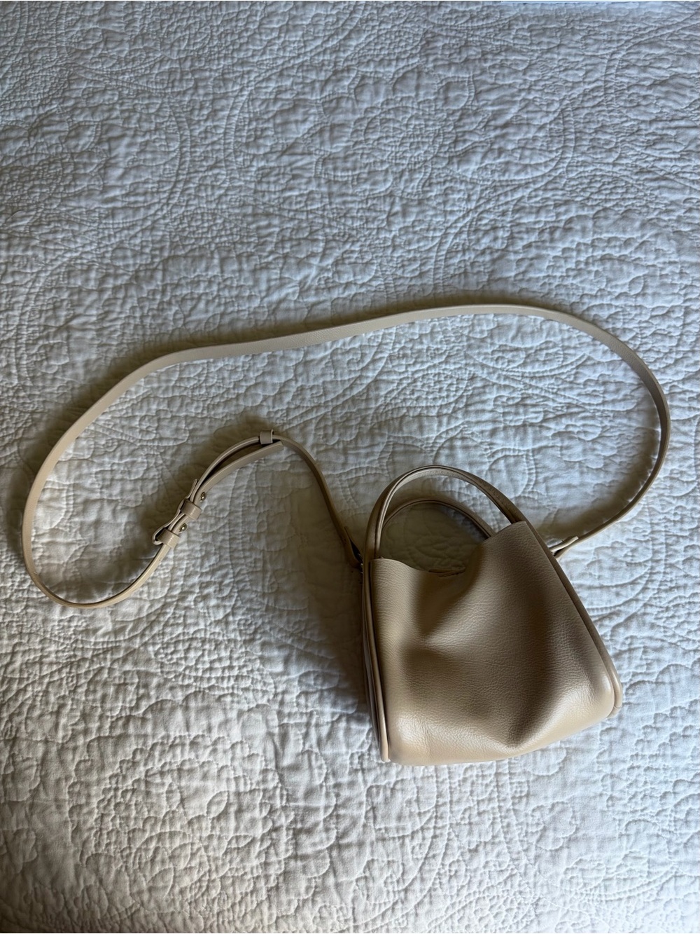 Anthropologie Cream Crossbody Bag